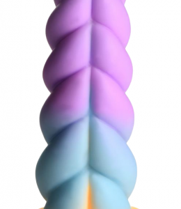 Silikónové dildo s prísavkou Mystique Unicorn (21 cm) + darček Natural gél 15 ml Dilda s prísavkou Pre ženy
