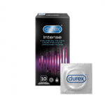 Durex Intense Orgasmic – vrúbkované kondómy (10 ks) Kondómy s vrúbkami a výstupkami Pre páry