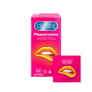 Durex Pleasuremax  vrúbkované kondómy (12 ks) Kondómy s vrúbkami a výstupkami Pre páry