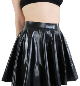 Čierna latexová sukňa Misty