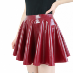 Červená latexová sukňa Misty