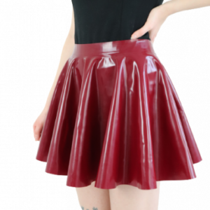 Červená latexová sukňa Misty