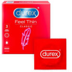 Durex Feel Thin Classic - tenké kondómy (3 ks) Ultra tenké kondómy Pre páry