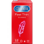 Durex Feel Thin Classic – tenké kondómy (12 ks) Ultra tenké kondómy Pre páry