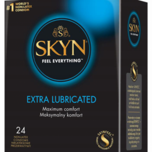 SKYN Extra Lubricated – bezlatexové kondómy extra lubrikované (24 ks) Bezlatexové kondómy Pre páry