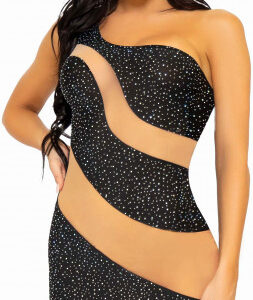 Čierne minišaty Evening Star