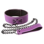 Fialový vinylový obojok s vodítkom