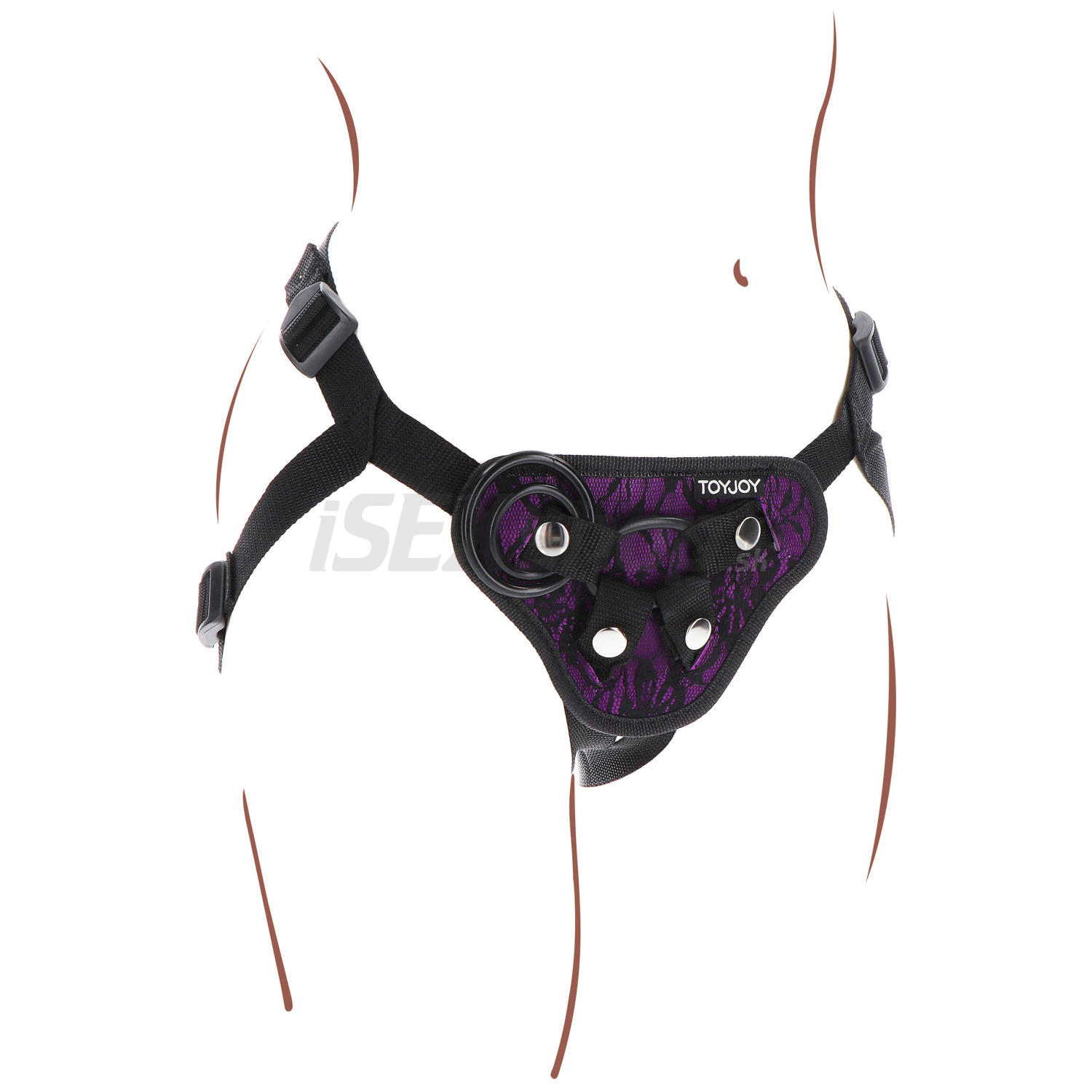 get-real-strap-on-lace-harness-postroj-na-dildo-s-cipkou-d207be3 Get Real strap-on klasický postroj pre ženu s čipkou – Obrázok 1