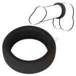 Silikónový erekčný krúžok na penis Black Velvets 3,2 cm