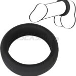 Silikónový erekčný krúžok na penis Black Velvets 3,8 cm