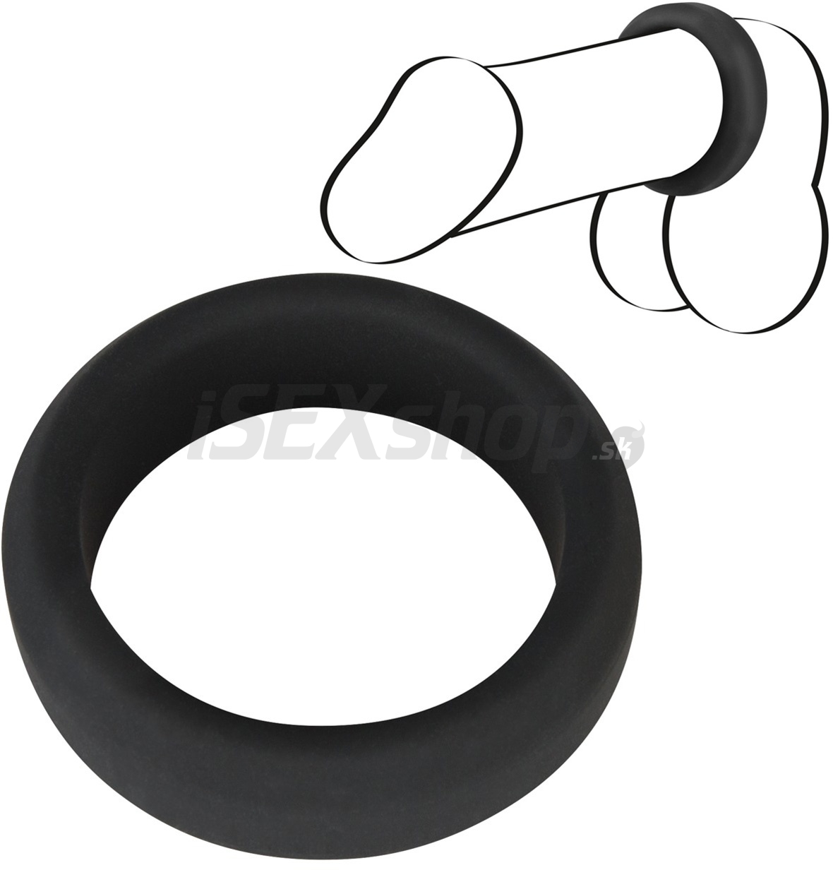 hruby-silikonovy-erekcny-kruzok-na-penis-black-velvets-38mm-detail Silikónový erekčný krúžok na penis Black Velvets 3,8 cm – Obrázok 1