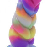 Svietiace dildo s prísavkou Unicorn Horn (17 cm) Monster dildá Pre ženy