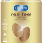 Durex Real Feel – bezlatexové kondómy (3 ks) Bezlatexové kondómy TOP 100