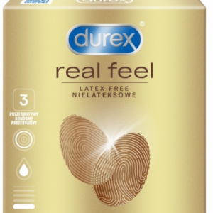 Durex Real Feel – bezlatexové kondómy (3 ks) Bezlatexové kondómy TOP 100