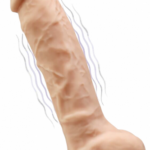 SilexD Model 1 Vibrating Premium Silicone Dual Density Dildo 8" Flesh Lacné vibrátory Vibrátory