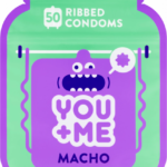 You Me MACHO - vrúbkované kondómy (50 ks) Kondómy s vrúbkami a výstupkami Pre páry