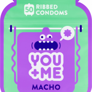 You Me MACHO - vrúbkované kondómy (50 ks) Kondómy s vrúbkami a výstupkami Pre páry