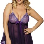 Plus size fialová košieľka Mysterious Love