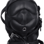 Deprivačná kožená maska Leatherix Dominator BDSM masky Darčekový sprievodca