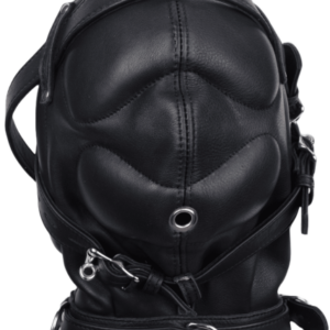 Deprivačná kožená maska Leatherix Dominator BDSM masky Darčekový sprievodca