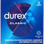 Durex Classic – klasické kondómy (3 ks) Kondómy pre páry Pre páry