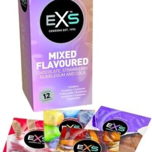 EXS Mixed Flavoured – mix ochutených kondómov (12 ks) Ochutené kondómy Darčekový sprievodca | Pre kamaráta