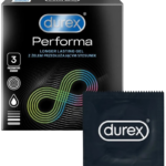 Durex Performa – znecitlivujúce kondómy (3 ks) Znecitlivujúce kondómy TOP 100