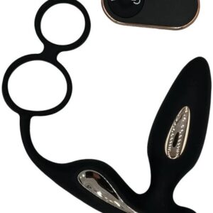 Vibračný análny kolík Loop s erekčným krúžkom a diaľkovým ovládaním Análne kolíky Vianočné Bestsellery