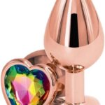 Análny kolík s diamantom Rose Gold Heart