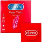 Durex Feel Thin Classic - tenké kondómy (3 ks) Ultra tenké kondómy Pre páry