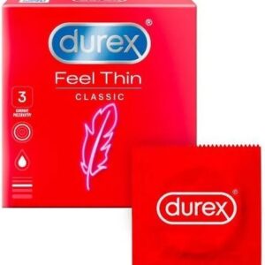 Durex Feel Thin Classic - tenké kondómy (3 ks) Ultra tenké kondómy Pre páry