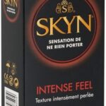 SKYN Intense Feel - bezlatexové kondómy s vrúbkami (10 ks) Kondómy s vrúbkami a výstupkami Pre páry