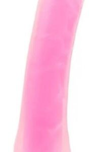 Svietiace dildo s prísavkou Pinky Glow (21
