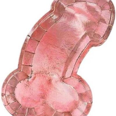 Papierové tanieriky Rose Gold Penis (8 ks) Na párty a oslavy Pre ženy