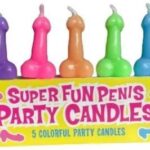 Farebné sviečky na tortu Party Penises (5 ks) Na párty a oslavy Pre ženy