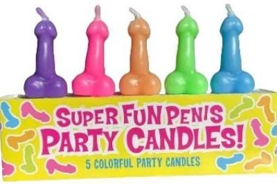 Farebné sviečky na tortu Party Penises (5 ks) Na párty a oslavy Pre ženy