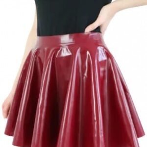 Červená latexová sukňa Misty