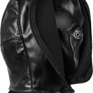 Koženková maska Zip-up Bondage Čierne BDSM masky Pre páry