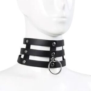 Koženkový obojok Tripple O-Ring Obojky a vodidlá Pre ženy