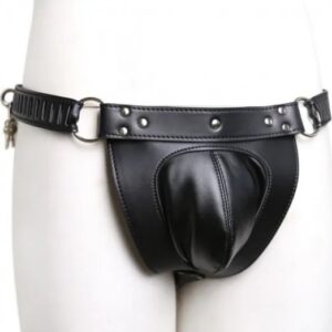 Koženkový pás cudnosti Locked Pásy cudnosti Pre mužov