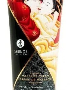 Shunga Masážny krém Sparling Strawbery Wine (200 ml) Krémy Pre páry