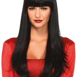 Leg Avenue Bangin' long straight wig black Parochne a riasy Erotická bielizeň