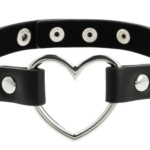 COQUETTE CHIC DESIRE - VEGAN LEATHER CHOKER WITH HEART Erotické šperky Erotická bielizeň