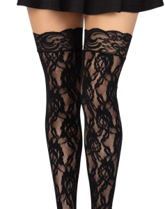Leg Avenue Rose Lace Stockings 9762 Dámske pančuchy Erotická bielizeň