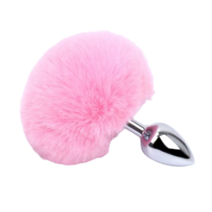 Bunny Tail Pink Análne kolíky Vibračné kolíky a ďalšie