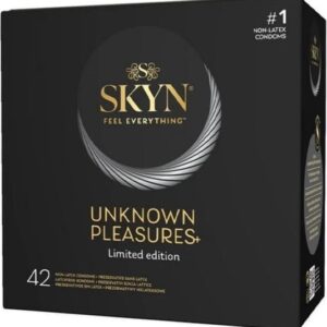 SKYN Unknown Pleasures – bezlatexové kondómy (42 ks) Bezlatexové kondómy Pre páry