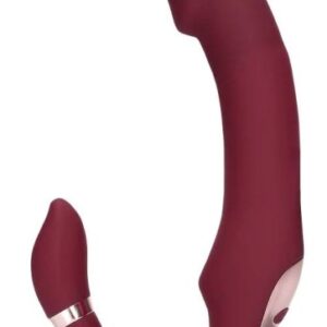 Shots Loveline Bendable Vibrating Strapless Strap on Merlot Grape Vibrátory Vibrátory