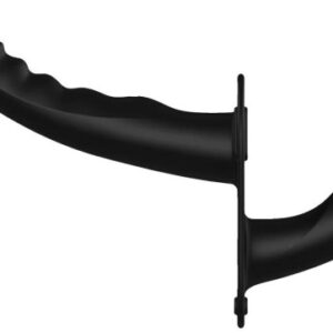 Dual Vibrating - Rechargeable - 10 Speed Silicone Ribbed Strap-On - Adjustable - Black Vibrátory Vibrátory