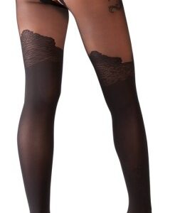 Cottelli Tights 2510243 Black XXL Dámske pančuchy Erotická bielizeň