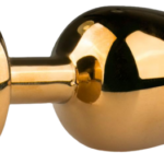 Easytoys Metal No.1 análne dildo s bielym kužeľom zlaté 2